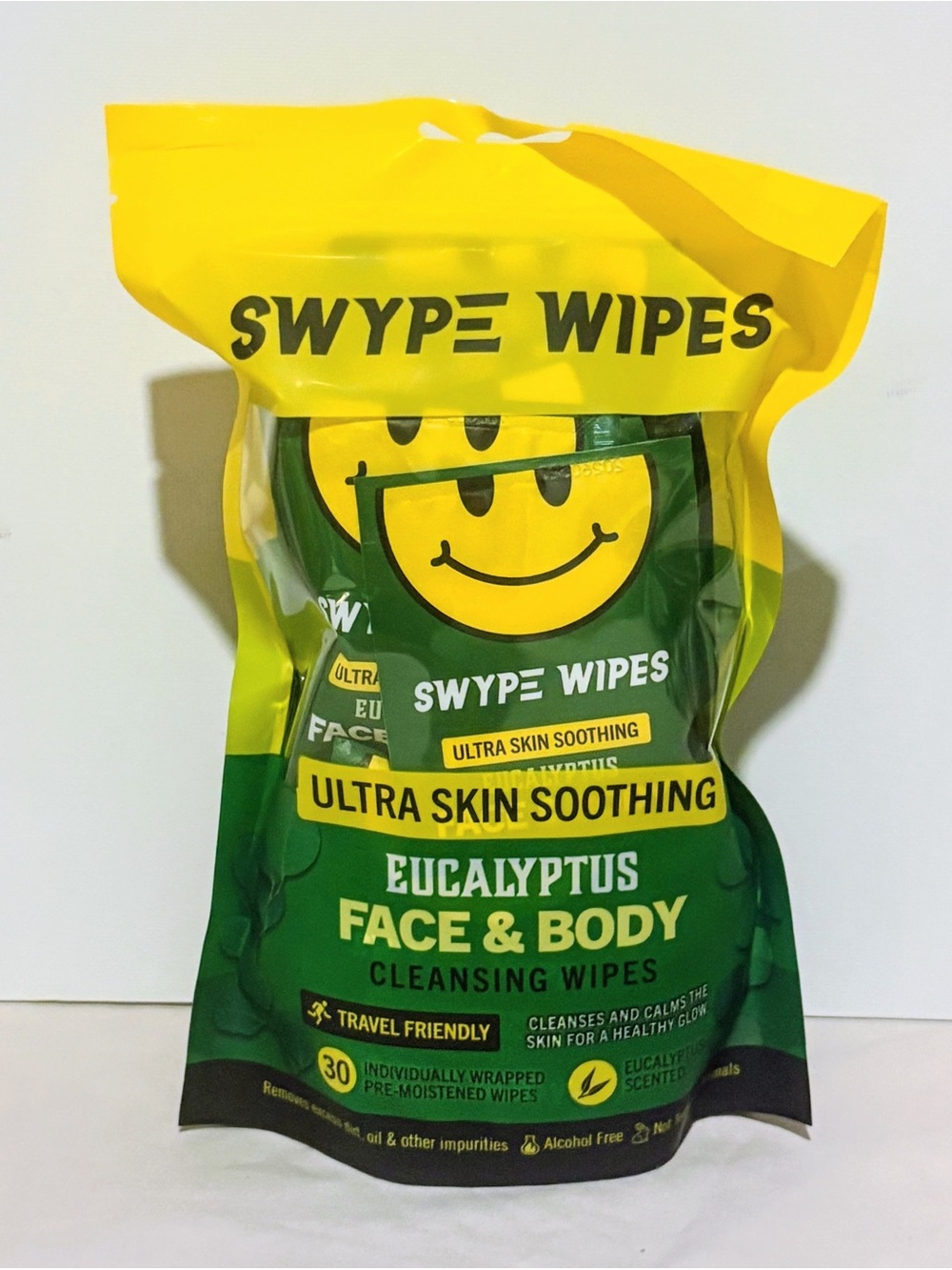 Swype Wipes Eucalyptus Face & Body Cleansing Wipes - 30ct